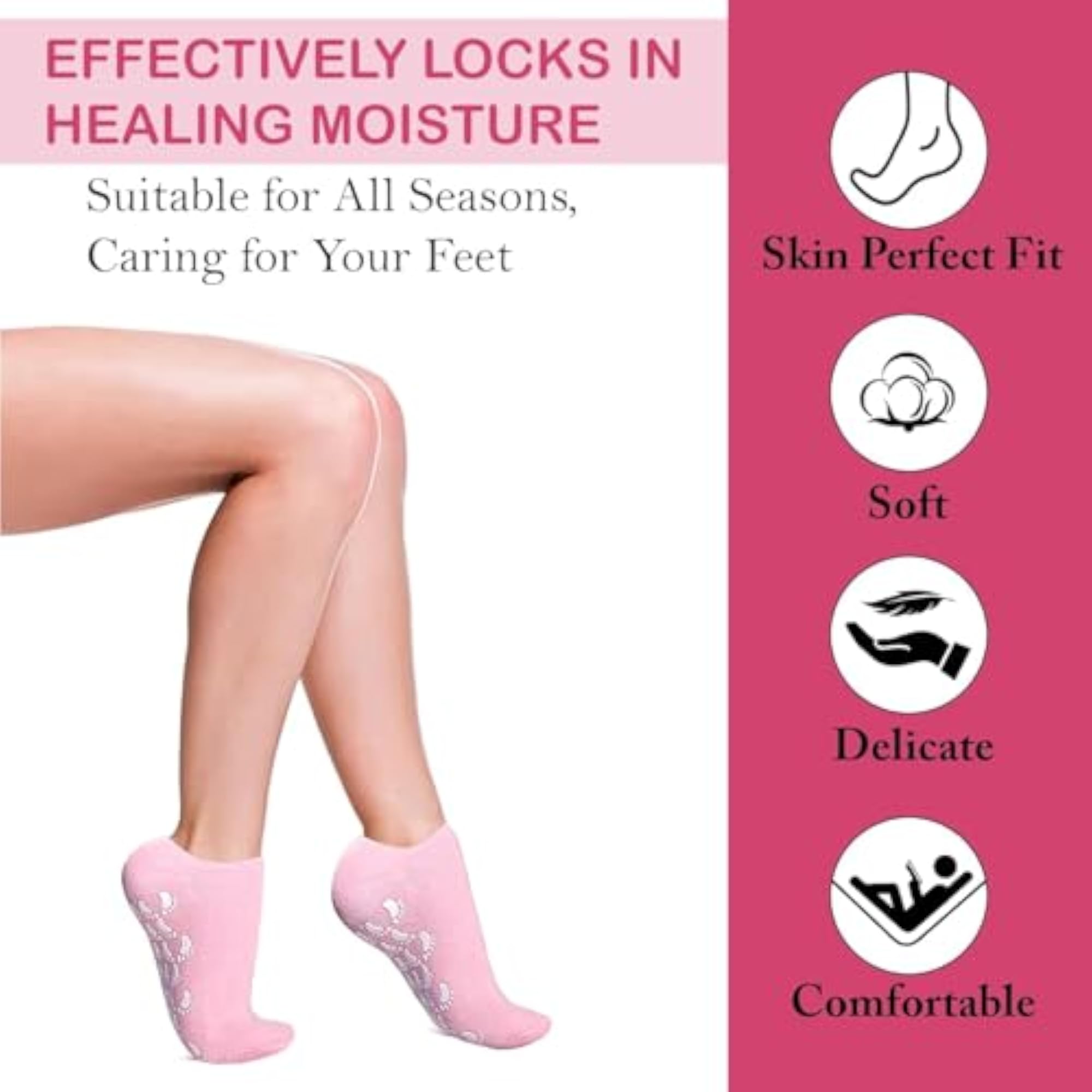 Moisturizing Silicone Spa Gel Socks for Foot Care